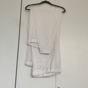 White linen pants